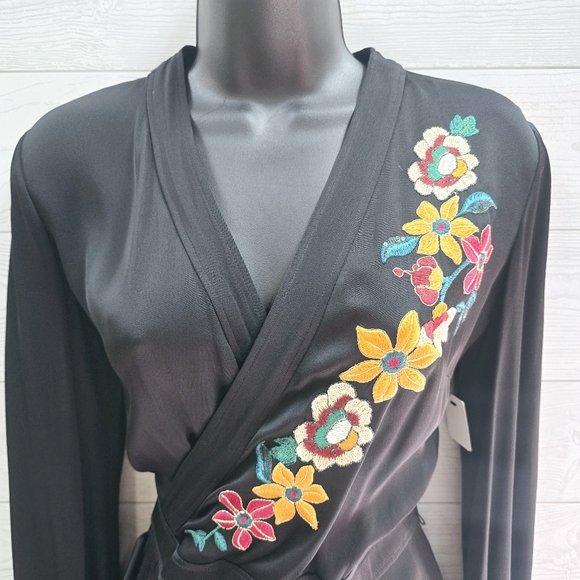 Etro Embroidered Wrap Dress - Picture 3 of 16